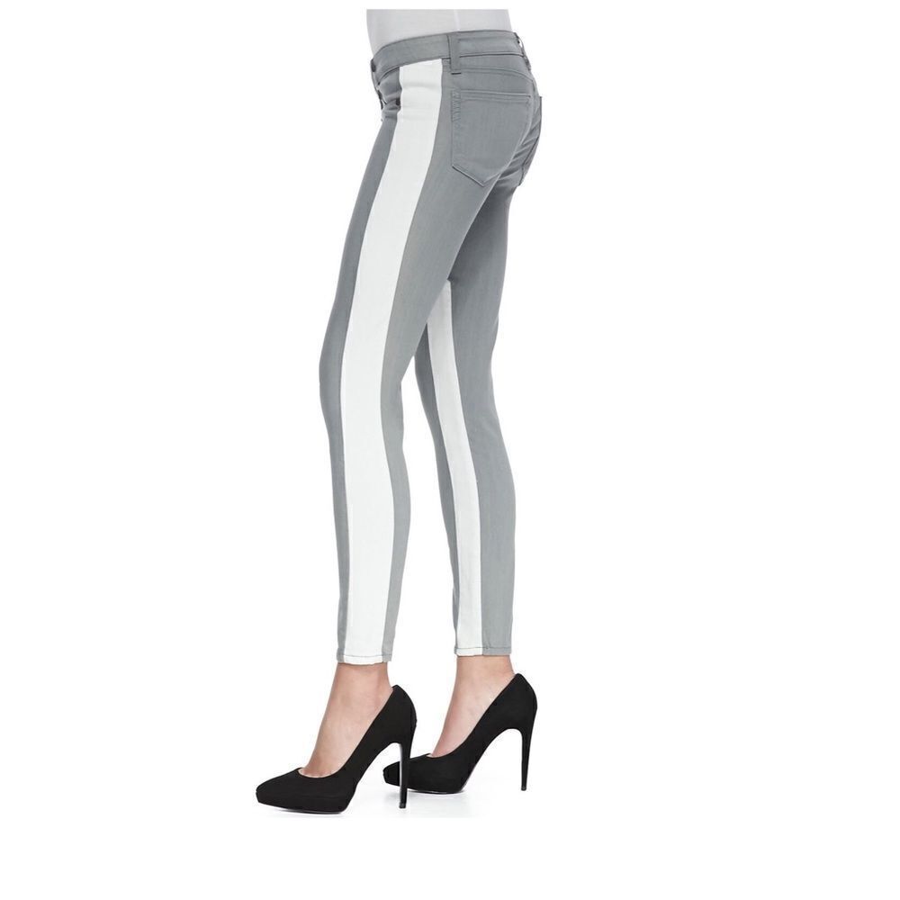 PAIGE - Quinn Two-Tone Stretch Skinny Jeans